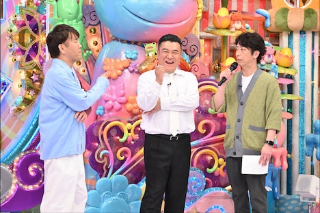 左から藤本敏史（FUJIWARA）、山崎弘也（アンタッチャブル）、後藤輝基（フットボールアワー）。(c)テレビ朝日