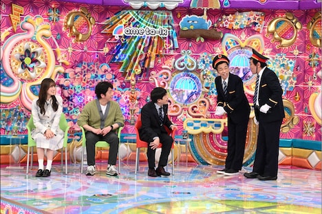 左から、佐々木久美、フットボールアワー後藤、蛍原徹、COWCOW。(c)テレビ朝日