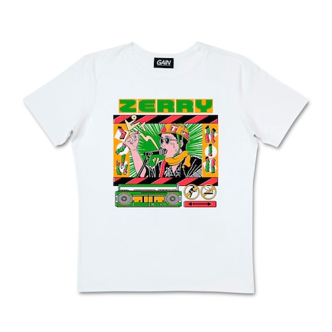 忌野清志郎×原田ちあき コラボTシャツのデザイン。