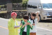左から兼近大樹(EXIT)、大橋和也(なにわ男子)、藤原丈一郎(なにわ男子)。(c)日本テレビ