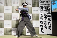 サンバを踊るリョウガ。