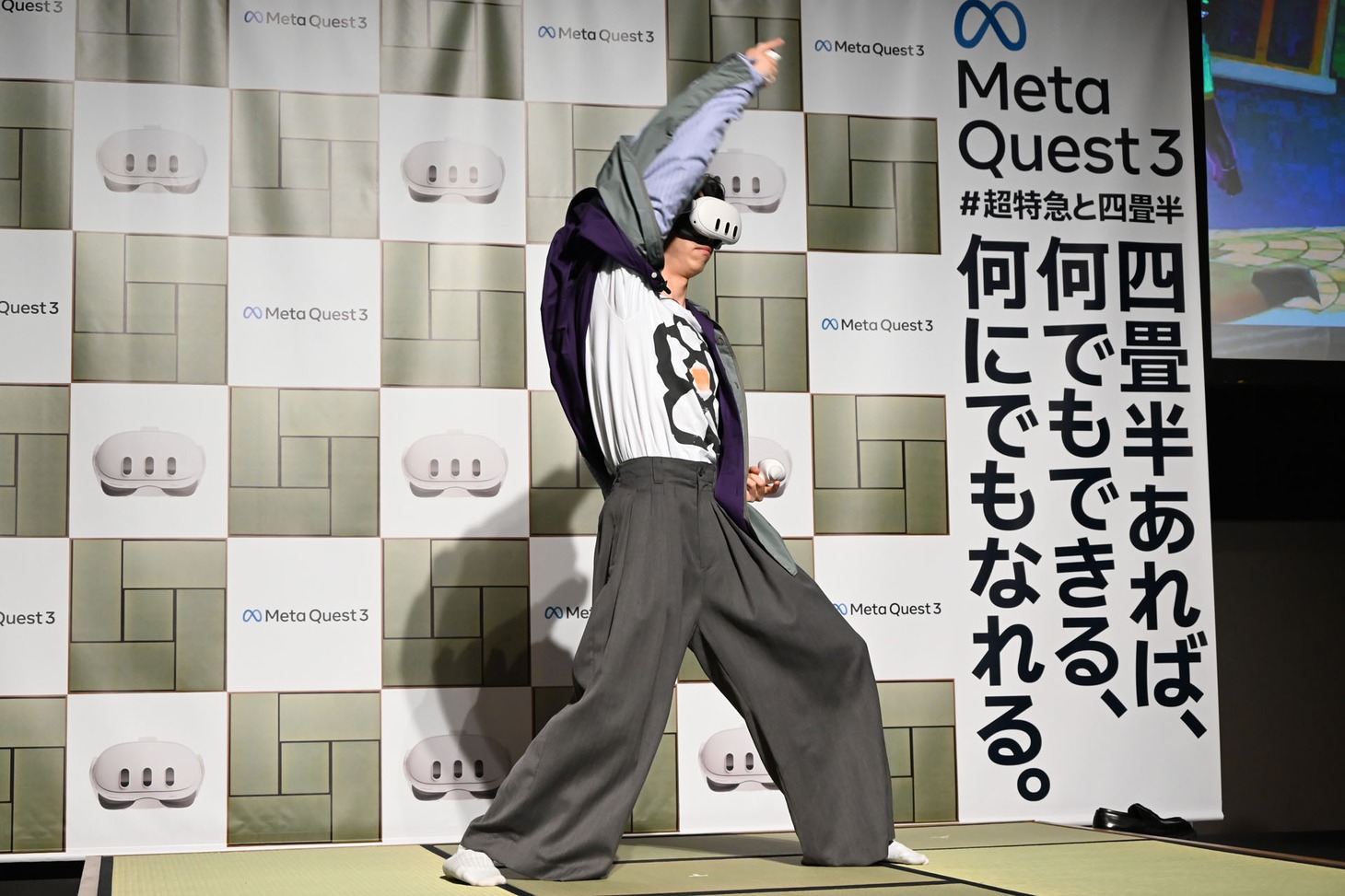 サンバを踊るリョウガ。
