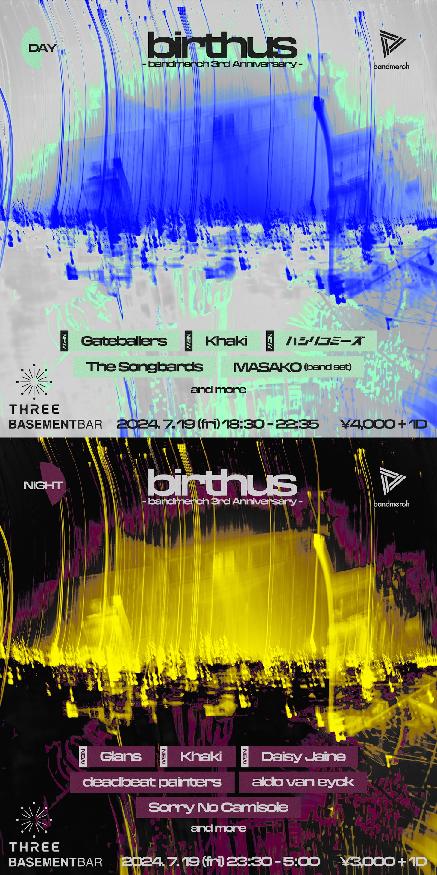 「birthus -bandmerch 3rd anniversary」フライヤー