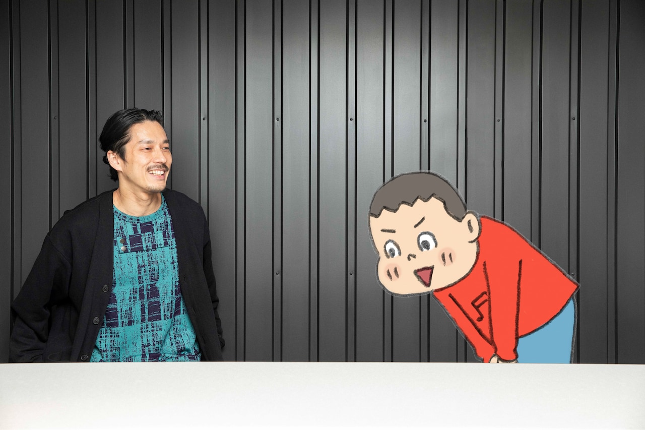 松崎さんに元気よく挨拶するキニナル君。