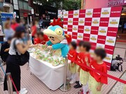 クレヨンしん
ちゃんが登場したサンプリングイベントの様子。