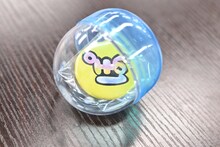 客席に投げ込まれた小林歌穂自作缶バッジ。