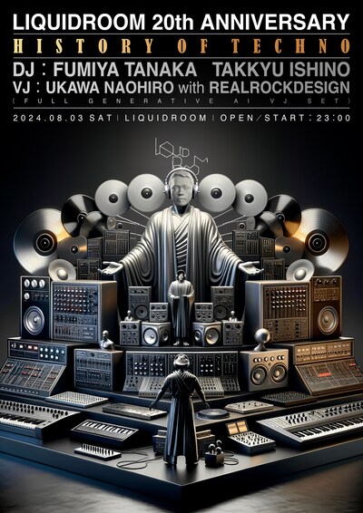 「LIQUIDROOM 20th ANNIVERSARY -HISTORY OF TECHNO-」ポスタービジュアル