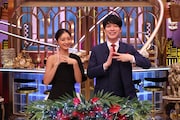 左から池田美優、川島明(麒麟)。 (c)フジテレビ