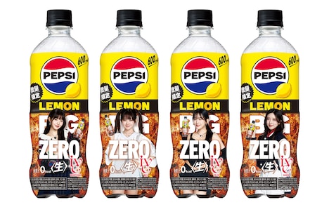 「ペプシ〈生〉BIG ZERO LEMON」デザインボトル。