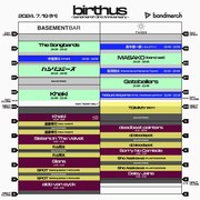 「birthus -bandmerch 3rd anniversary」7月19日公演のタイムテーブル。