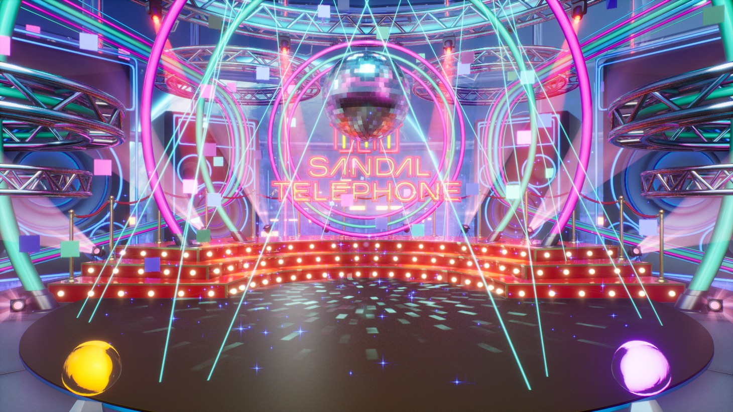 SANDAL TELEPHONE「SHUTDOWN→REBOOT」のパフォーマンスステージ。