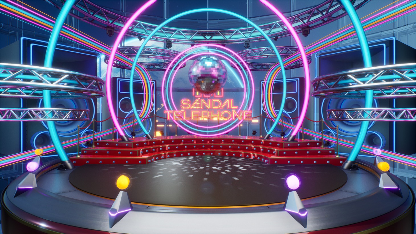 SANDAL TELEPHONE「Sparkle」のパフォーマンスステージ。