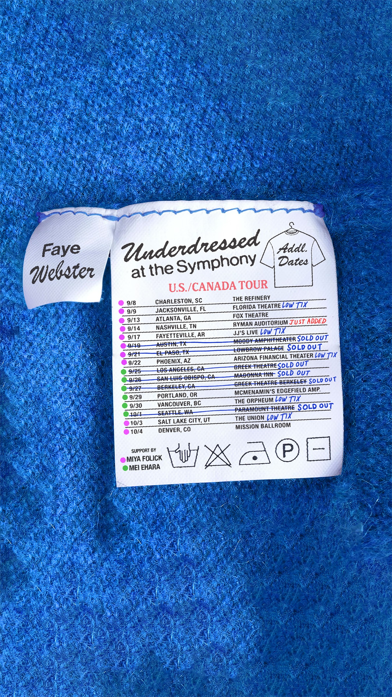 フェイ・ウェブスター「Underdressed at the Symphony Tour」告知ビジュアル