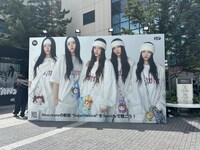 「Spotify x NewJeans "Supernatural" POP-UP EXPERIENCE」の様子。