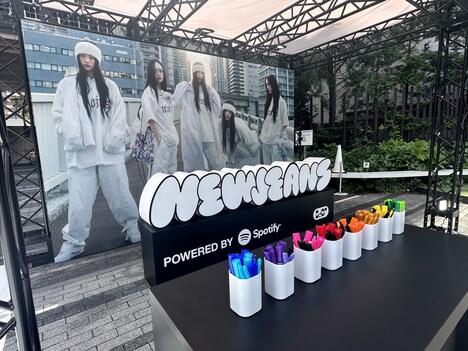 寄せ書きブースの様子。