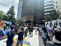 「Spotify x NewJeans "Supernatural" POP-UP EXPERIENCE」の様子。