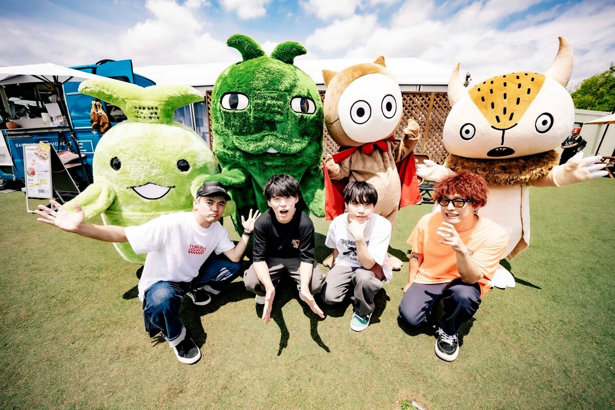 04 Limited Sazabysとモリゾー、キッコロ、04 Limited Sazabysの 