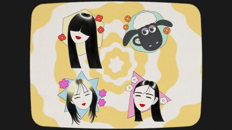 羊文学「ひつじのショーン（Life's a Treat）［English Cover］」MVより。(c)SHAUN THE SHEEP AND SHAUN'S IMAGE ARE ™ AARDMAN ANIMATIONS LTD. 2024