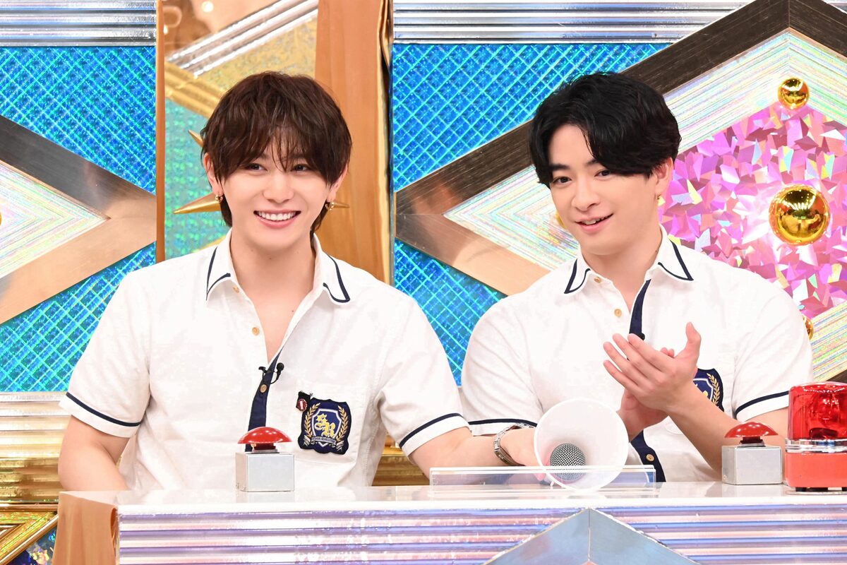 左から山田涼介、知念侑李（ともにHey! Say! JUMP）。 (c)日本テレビ 
