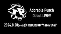 Adorable Punchデビューライブの告知画像。