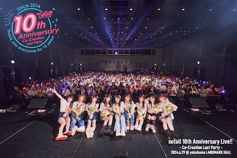 「notall 10th Anniversary Live!! ~ Co-Creation Last Party ~」の様子。