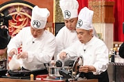 左から酒井貴士(ザ・マミィ)、長谷川雅紀(錦鯉)、岡村隆史(ナインティナイン)。