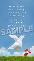 サンボマスター「自分自身」ライブラリ追加キャンペーン特典の「『自分自身』山口隆のお言葉スマホ壁紙」サンプル画像。