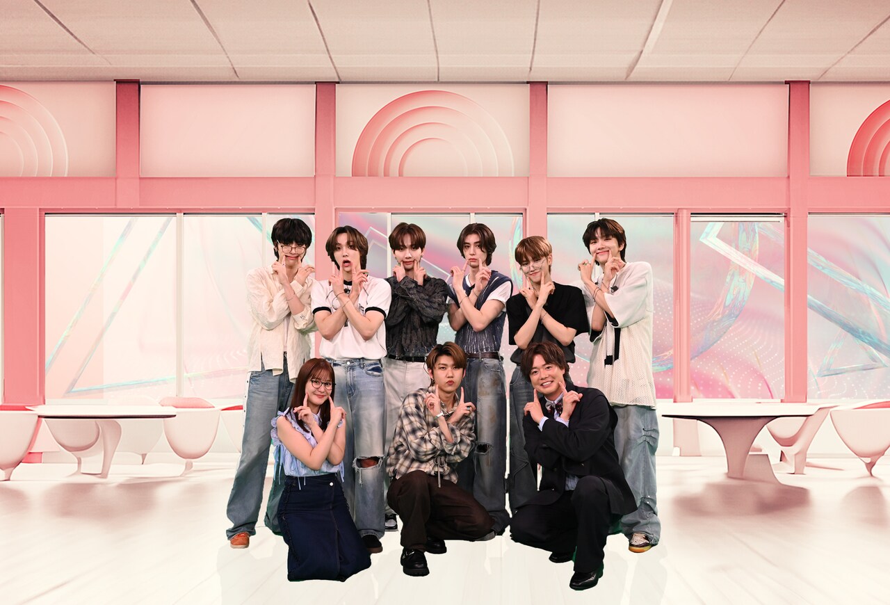 BOYNEXTDOORと「M:ZINE」出演者。(c)テレビ朝日