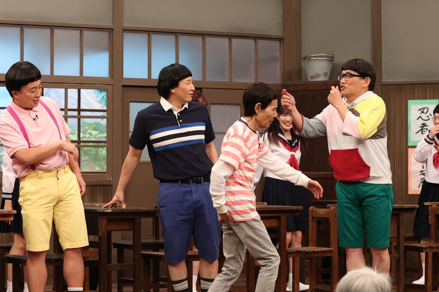 フジテレビ「ドリフに大挑戦SP」公開コントの様子。(c)フジテレビ