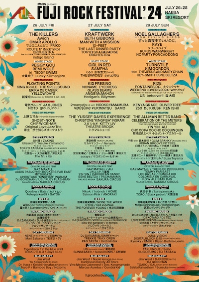 「FUJI ROCK FESTIVAL '24」出演者一覧