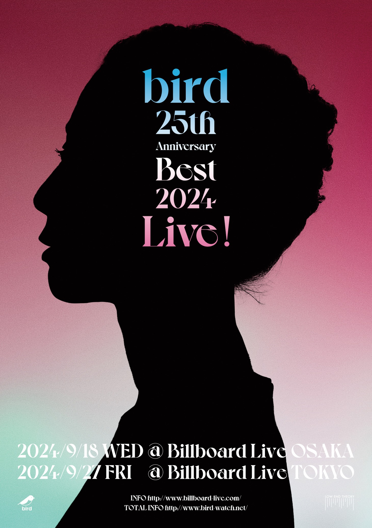 「bird "25th Anniversary Best 2024" Live!」フライヤー