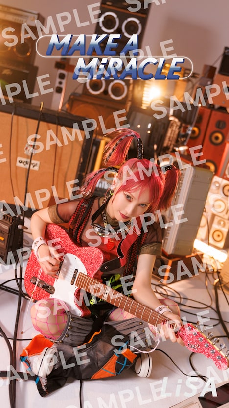 LiSA「MAKE A MiRACLE」Pre-add / Pre-saveキャンペーン待受画像サンプル