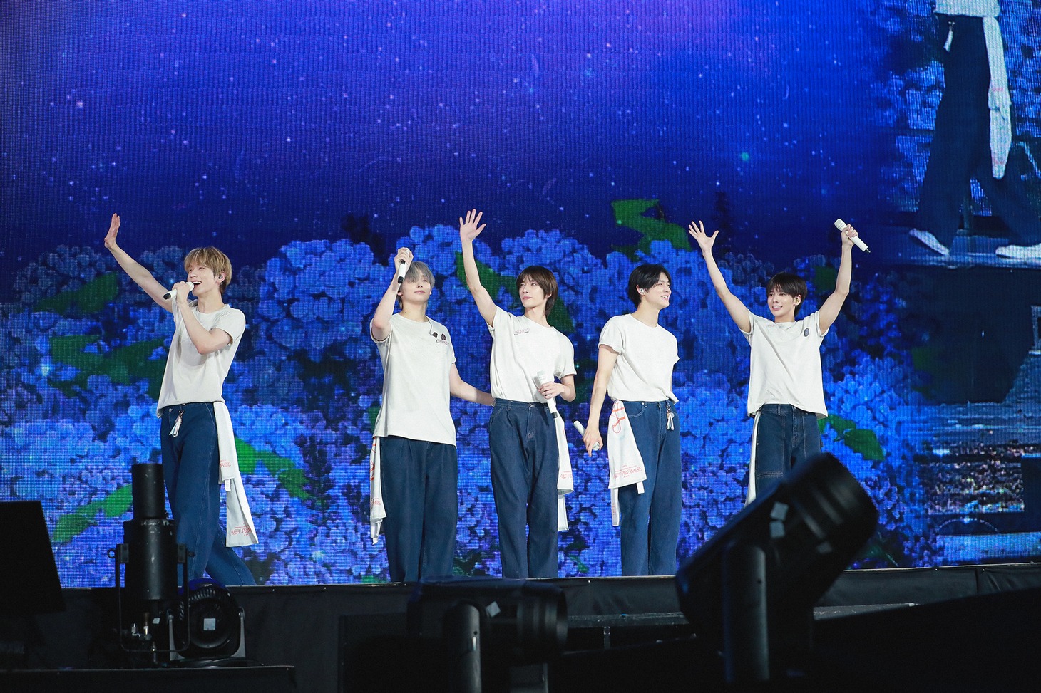 「TOMORROW X TOGETHER WORLD TOUR ＜ACT : PROMISE＞IN JAPAN」の東京ドーム公演の様子。(P)&(C)BIGHIT MUSIC