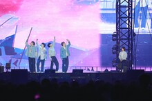 「TOMORROW X TOGETHER WORLD TOUR ＜ACT : PROMISE＞IN JAPAN」の東京ドーム公演の様子。(P)&(C)BIGHIT MUSIC