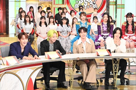 JO1の與那城奨、川尻蓮、河野純喜、佐藤景瑚、。(c)TBS