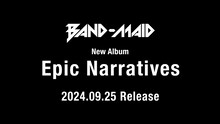 BAND-MAIDの新作アルバム「Epic Narratives」告知画像。
