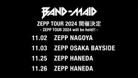 BAND-MAIDのZep。ツアー告知画像。