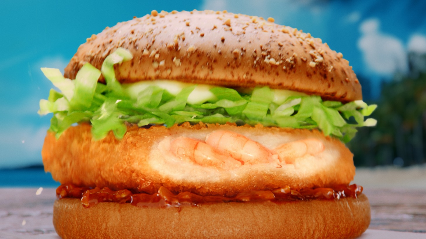 マクドナルドCM「めっちゃハワイやんバーガーズ篇」より。
