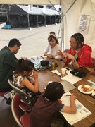 FNCYのメンバーと。フェスの楽屋にて。