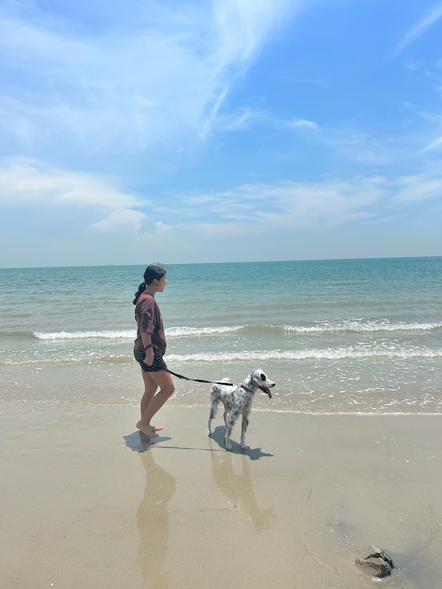 ジャスミンと海へ。