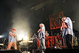 AFRAとスチャダラパーとSTUTS。(Photo by Teppei Kishida)
