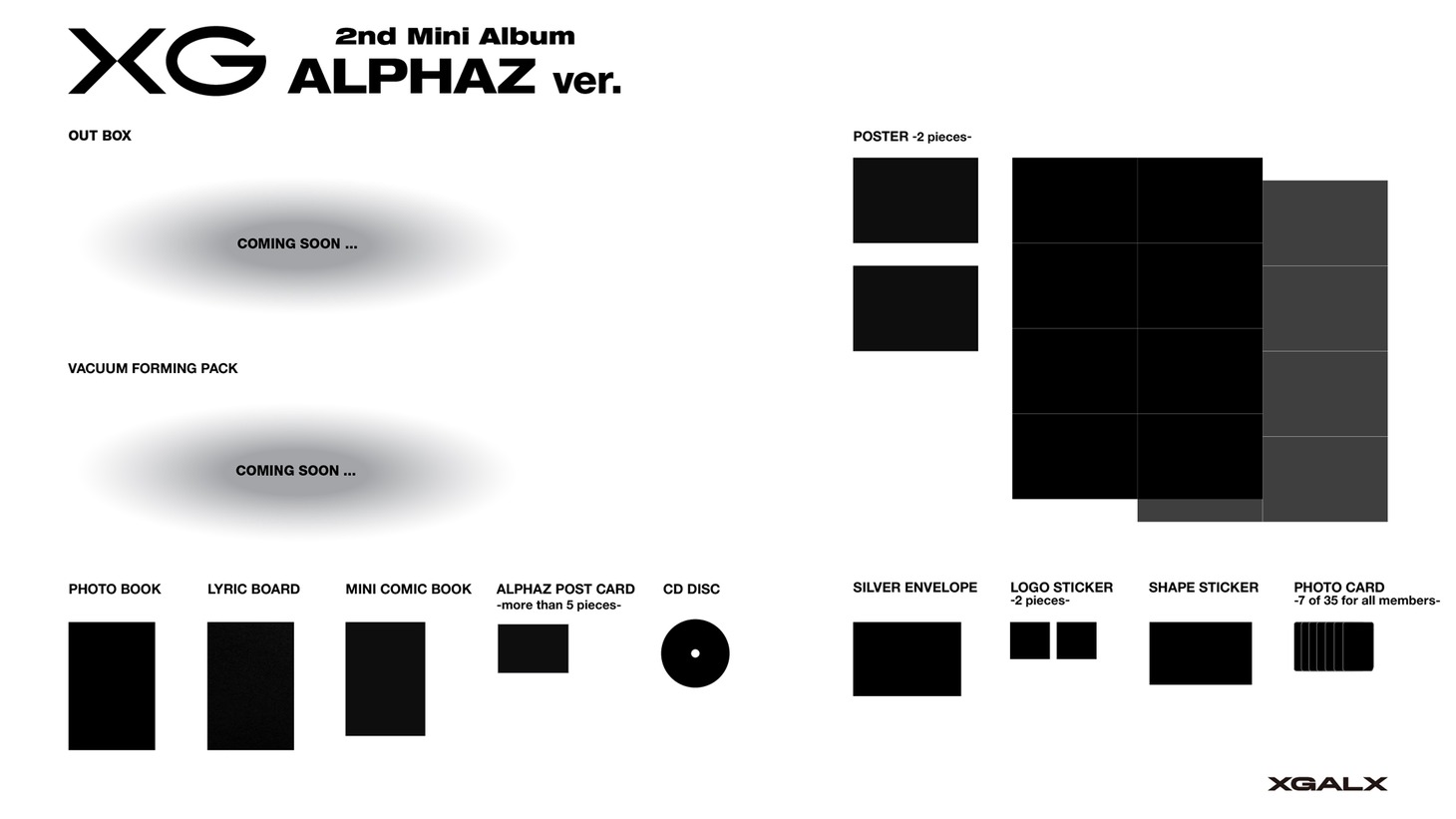XG 2ndミニアルバム ALPHAZ ver.告知画像