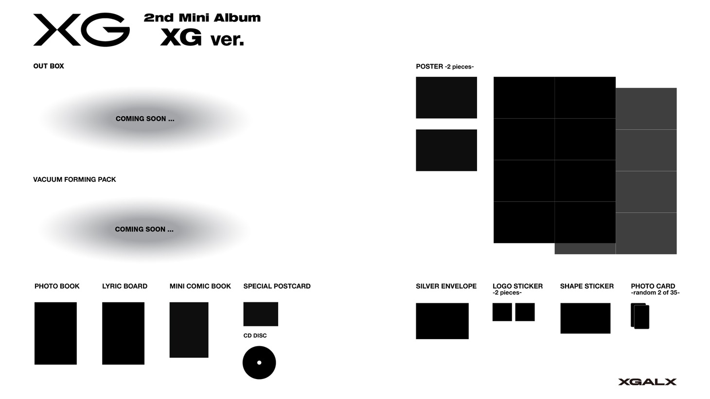 XG 2ndミニアルバム XG ver.告知画像