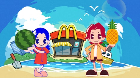 「フラッペしちゃった♡ すいか＆パイン」編より。