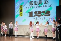 鍛治島が得票数1位を獲得した瞬間。