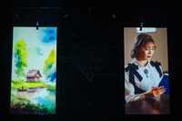 朗読のワンシーン。