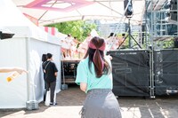 「スマイレージ15周年♥大好きステージ」を満喫するMCでか美ちゃん。