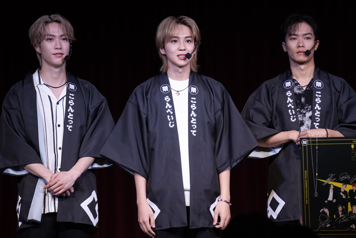 左から藤原樹、吉野北人、川村壱馬。