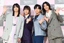 左から豊田裕大、奥野壮、沢村玲（ONE N' ONLY）、別府由来。