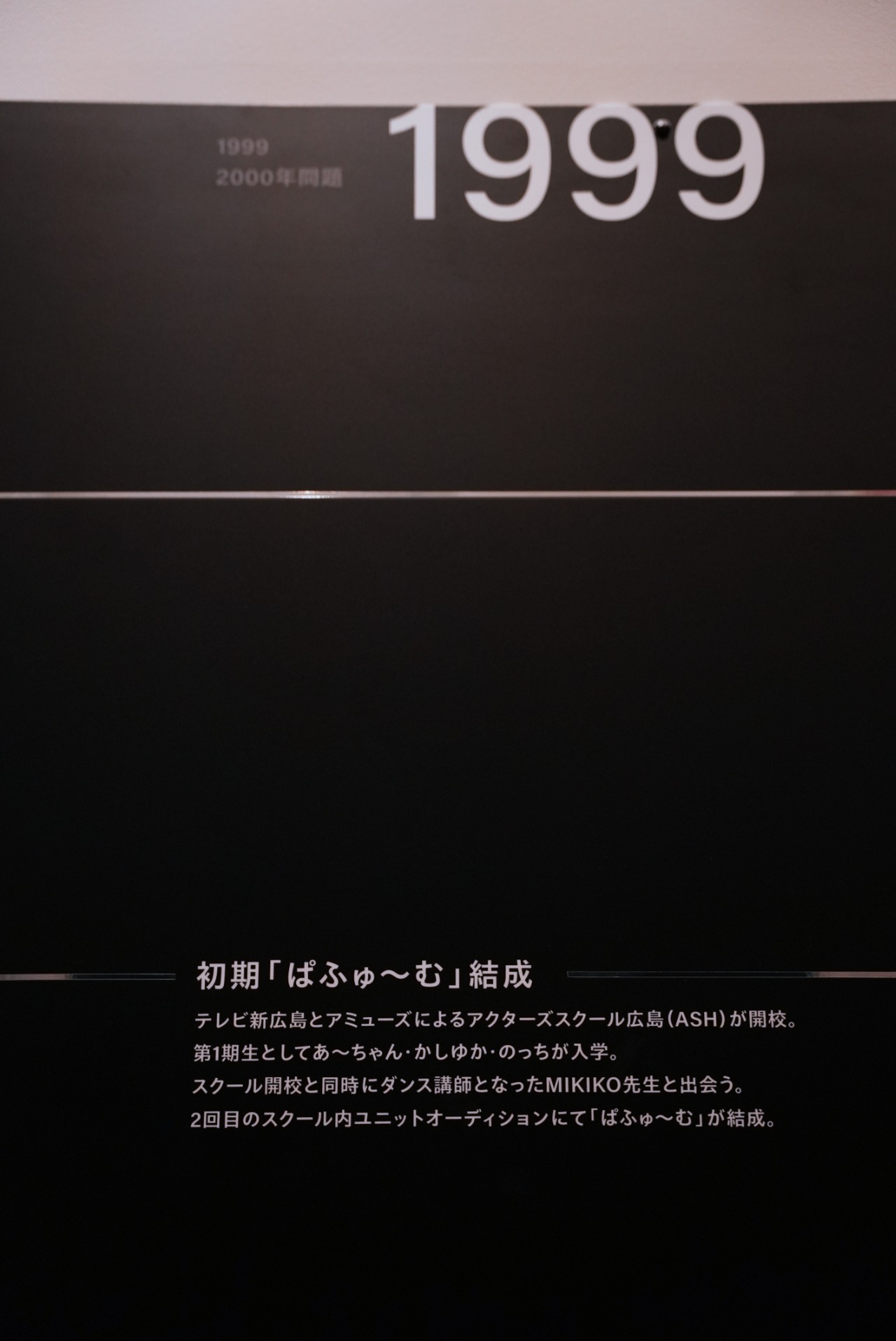 結成から現在までが詳細に書かれた巨大年表。